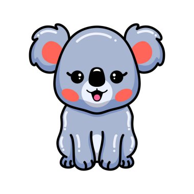 Şirin bebek koala pozunun vektör çizimi