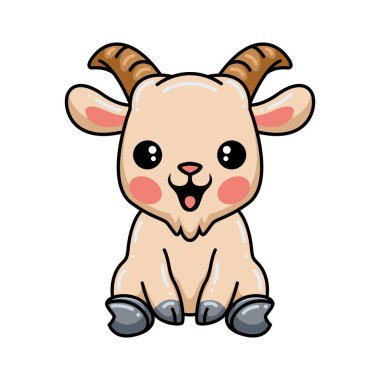 Şirin bebek keçi çizgi filminin vektör çizimi