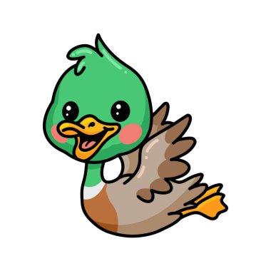 Küçük şirin ördek çizgi filminin vektör çizimi