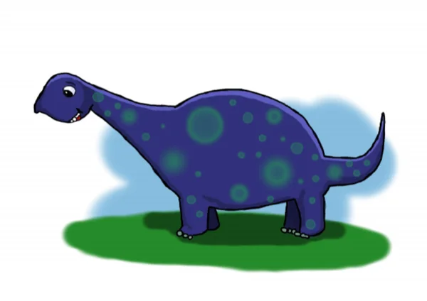 Handzeichnung eines Dinosauriers — Stockfoto