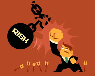 Risk ve tehlikeli nesneler, iş Concep iş adamı