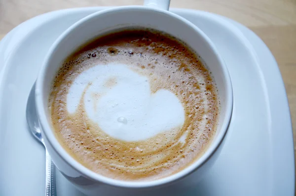 Café caliente con leche — Foto de Stock