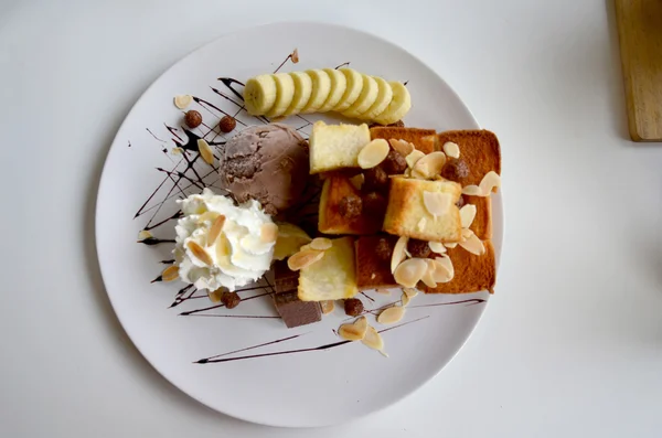 Lody z polewa tosty i czekolada przepis — Zdjęcie stockowe