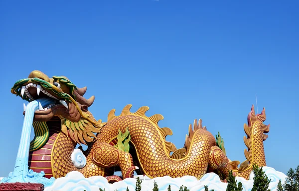 Dragon Statue at Suphanburi city pillar shrine — Stock Photo, Image