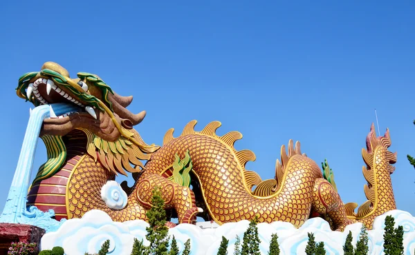 Dragon Statue at Suphanburi city pillar shrine — Stock Photo, Image