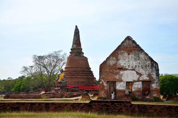 Wat Worachet Tharam templom Ayutthaya, Thaiföld — Stock Fotó