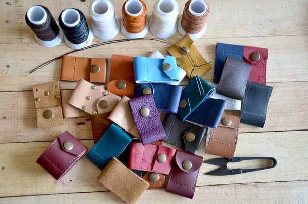 Herramientas artesanales de cuero para llavero hecho a mano —  Fotos de Stock