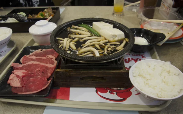 Japanisches Essen Rindfleisch Set — Stockfoto