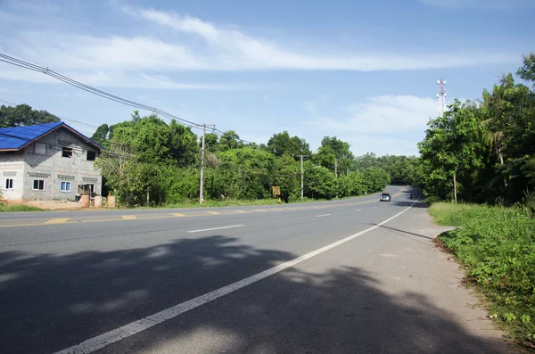 Motion of traffic road on highway go to Thale Noi Wildlife Reser — Stock Photo, Image