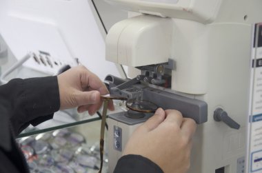 Optik göz testi veya görme keskinliği gözlük yapmak için 