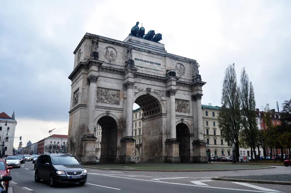 Siegestor Siegestor Ruine Antike Statue Von Bayern Und Löwe Für — Stockfoto