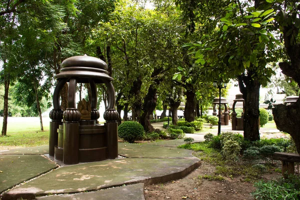 Antigua Estatua Del Ángel Santuario Thewalai Decorar Jardinería Para Los — Foto de Stock