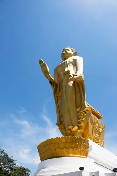 Pang Lila Leela Buda Heykeli Tayland Halkı Gezginler Için Dağlarda — Stok fotoğraf