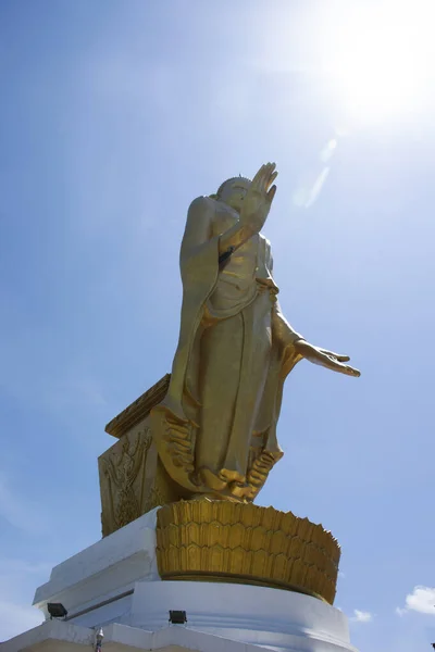 Pang Lila Leela Buda Heykeli Tayland Halkı Gezginler Için Dağlarda — Stok fotoğraf