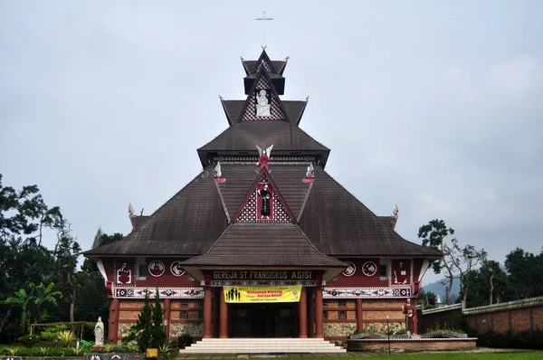 Assisi Katolik Kilisesi Nden Aziz Francis Gereja Katolik Veya Endonezyalı — Stok fotoğraf