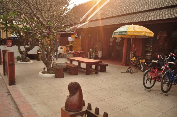 Negozio Locale Mini Mart Retrò Vintage Caffè Stile Lao Laotiani — Foto Stock