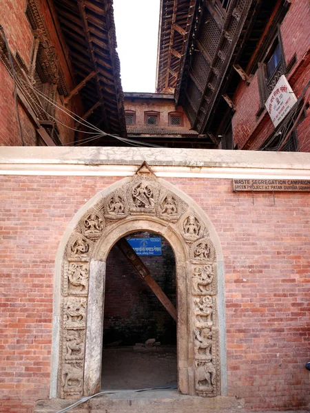 Ancient Antique Building Temple Worship Sanctuary Palace Nepalese People Foreign — Stock Photo, Image