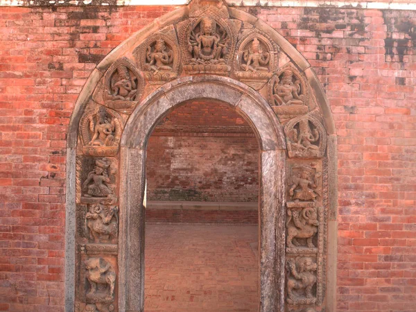 Alte Antike Gebäude Tempel Anbetung Heiligtum Palast Nepal Lalitpur Oder — Stockfoto