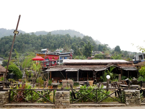 Lokal Restaurang Café Kafé Nepali Stil Stängd Tjänst Medan Coronavirus — Stockfoto