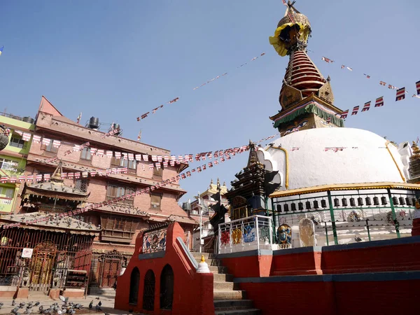 Kaathe Swayambhu Shree Gha Chaitya Miniaturowa Replika Swayambhunath Popularnym Miejscu — Zdjęcie stockowe