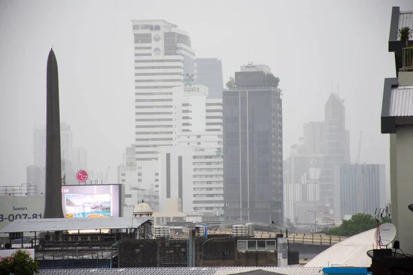 Blick Auf Die Landschaft Der Stadt Bangkok Und Das Hochhaus — Stockfoto