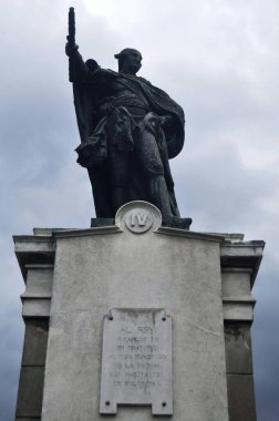 İspanya Kralı IV. Charles, Filipinliler için Plaza Roman bahçe parkında 17 Nisan 2015 tarihinde Filipinler 'in Manila kentindeki Intramuros Meydanı' nı ziyaret etti.