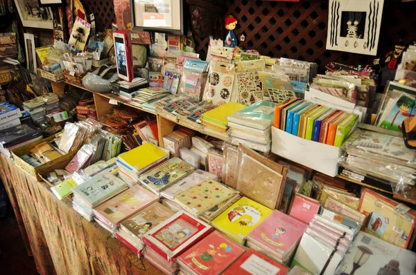 Decoração Interior Livraria Antiga Loja Local Para Filipinos Viajantes Estrangeiros — Fotografia de Stock