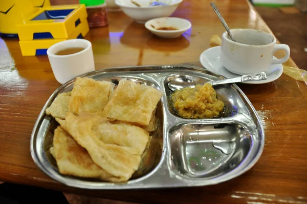 Birmano Comida Local Almuerzo Servir Mesa Para Gente Birmania Viajero — Foto de Stock