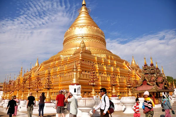 Pagode Shwezigon Paya Temple Birman Pour Les Birmans Les Voyageurs — Photo