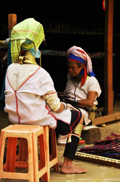 Kayan Lahwi Mulheres Grupos Étnicos Kayah Estado Karen Pessoas Usam — Fotografia de Stock