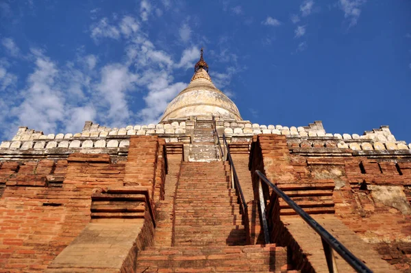 Temple Shwesandaw Pagode Pyay Style Chedi Burma Pour Les Birmans — Photo