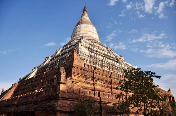 Shwesandaw Pagoda Pyay Temple Chedi Birmania Style Burmese People Foreign — Foto Stock