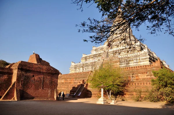 Shwesandaw Pagoda Pyay Temple Chedi Burma Style Birmese People Foreign — Fotografia de Stock