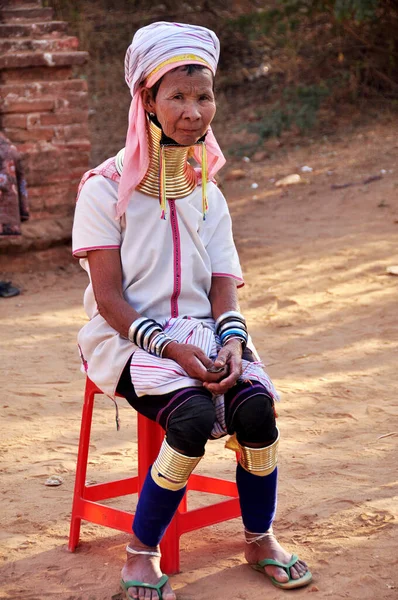 Kayan Lahwi Frau Ethnischen Gruppen Von Kayah State Karen Menschen — Stockfoto