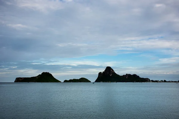 View Landscape Seascape Island Sea Ocean Prachuap Bay Beach Gulf — Stock Photo, Image