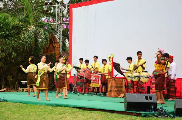タイの人々 は、卓球と呼ばれる北東タイの伝統的な音楽を演奏ラングを表示します。 — ストック写真