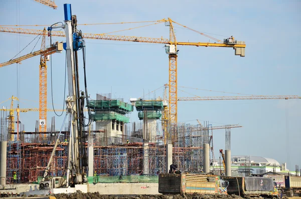 Makine inşaat şantiye worker Oluşturucu — Stok fotoğraf