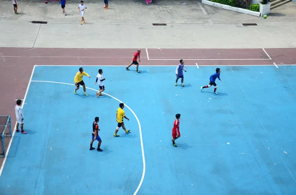 Thai men playing football or soccer — Stock Photo, Image