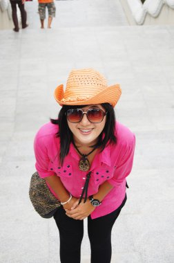 Taylandlı kadın portre Wat Phra Mahathat chedi Pakdee Prakard