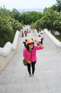 Taylandlı kadın portre Wat Phra Mahathat chedi Pakdee Prakard