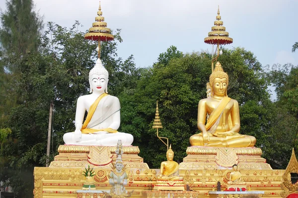 Posąg Buddy w Wat Phra Mahathat chedi Pakdee Prakard — Zdjęcie stockowe