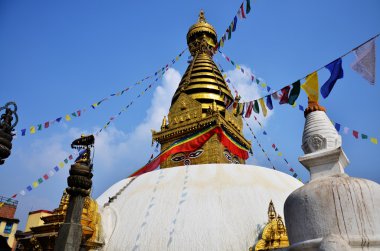 swayambhunath tapınak veya Buda'nın gözleri ile maymun Tapınağı