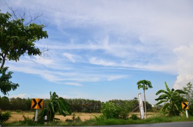 Gökyüzü ve bulut ile Ricefield