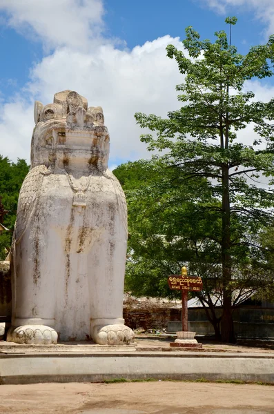 Lion devant la pagode Shwezigon — Photo