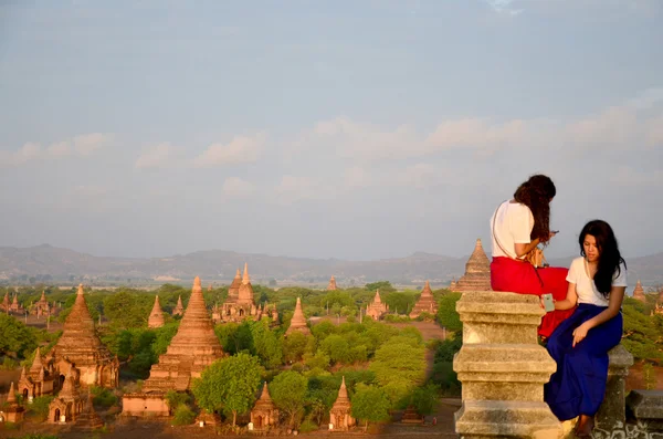 Vista de la ciudad antigua en Bagan — Foto de Stock