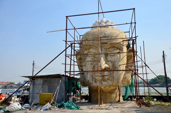 Gente tailandesa construyendo Big Buddha — Foto de Stock
