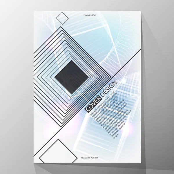 Diseño de portada moderno, plantilla de folleto de diseño, composición abstracta, presentación de portada en a4. Diseño geométrico . — Vector de stock