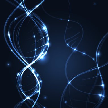 Bir Dna molekülünün Illustration. Molekül arka plan.