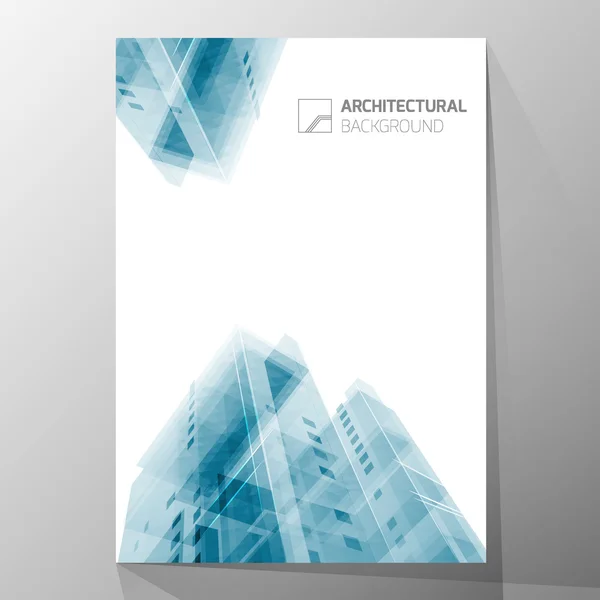 Sfondo dell'architettura astratta, modello di brochure del layout, composizione dell'architettura astratta. Design geometrico . — Vettoriale Stock