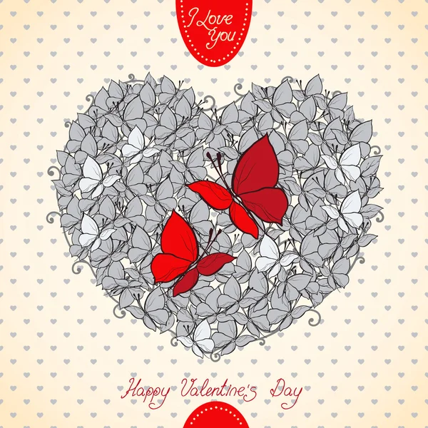 Feliz tarjeta de San Valentín. — Vector de stock